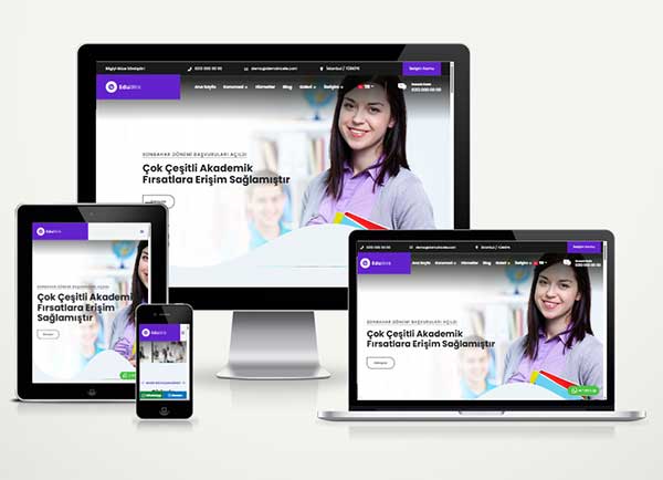 Dershane Eğitim Web Sitesi Paketi Edublink