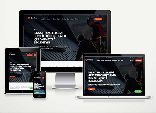 İnşaat Firması Web Sitesi Paketi Graviton